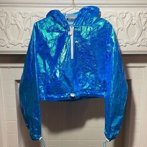 AKIRA Cropped Iridescent Windbreaker